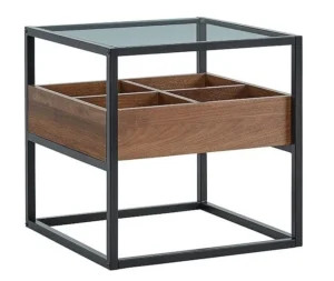 Ława HARMONY B 50x50 orzech/czarna