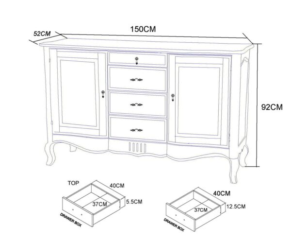 Venezia Bianco VEB803K Komoda - obrazek 13